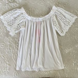 Lilly Pulitzer Fayette White off the shoulder top